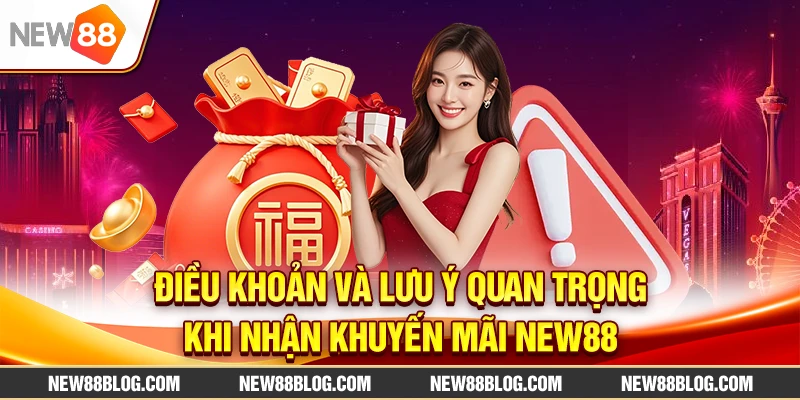 Khuyến mãi New88 hấp dẫn: Nhận 58K ngay khi đăng ký 2 Điều khoản và lưu ý quan trọng khi nhận khuyến mãi new88